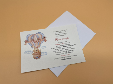Invitatii de botez - Invitatie botez cod N24 x M310