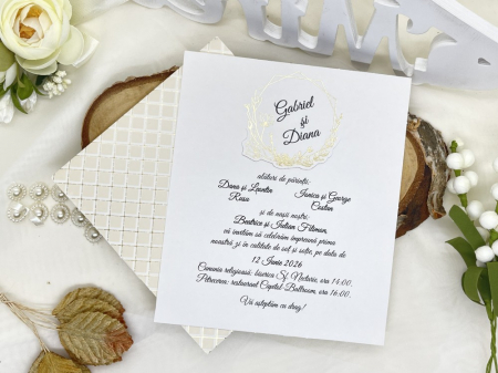 Invitatii de nunta - Invitatie nunta cod 6555 LUX