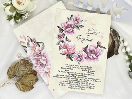 Invitatii de nunta & botez - Invitatie nunta 6510 lux