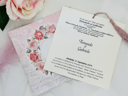 Invitatii de nunta & botez - Invitatie nunta cod 673 LUX