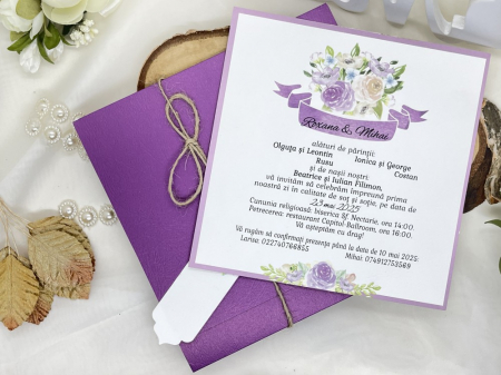 Invitatii de nunta & botez - Invitatie nunta cod 6419 LUX