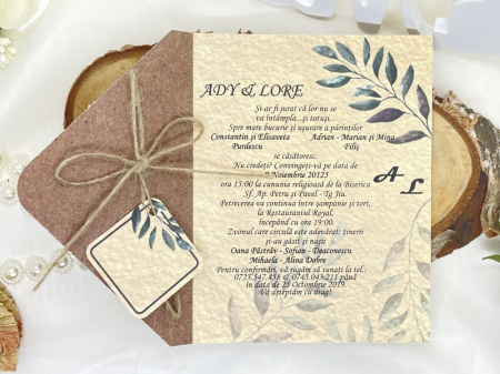 Invitatii de nunta & botez - Invitatie nunta cod 6551 LUX