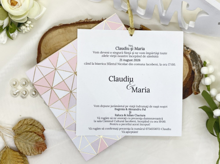Invitatii de nunta & botez - Invitatie nunta cod 6560 LUX
