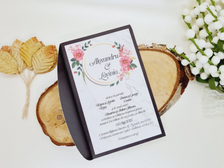 Invitatii de nunta & botez - Invitatie nunta cod 7009 LUX