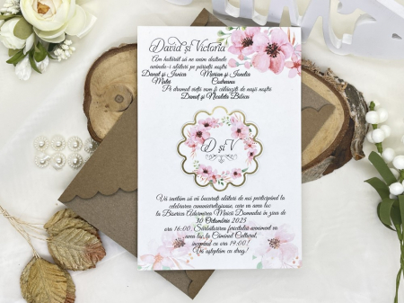 Invitatii de nunta & botez - Invitatie nunta cod 6556 LUX