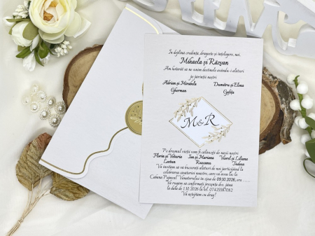 Invitatii de nunta & botez - Invitatie nunta cod 6586 LUX