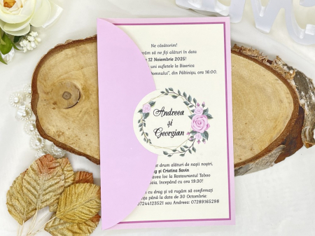 Invitatii de nunta & botez - Invitatie nunta cod 7011 LUX