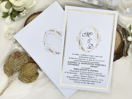 Invitatii de nunta & botez - Invitatie nunta cod 6609 LUX
