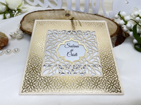Invitatii de nunta & botez - Invitatie nunta cod 6563 LUX