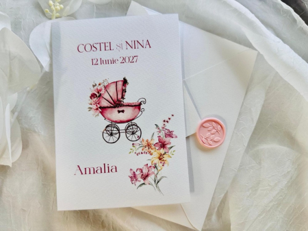 INVITATII DE NUNTA - BOTEZ - Invitatie nunta si botez cod 11493