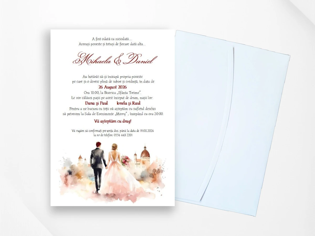 Invitatii de nunta & botez - Invitatii Nunta: N23_x_M416