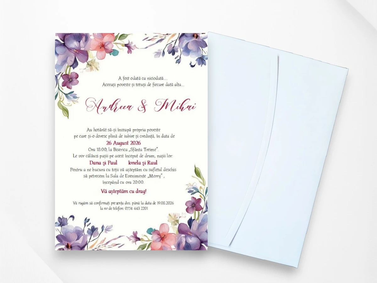 Invitatii de nunta & botez - Invitatii Nunta: N23_x_M423