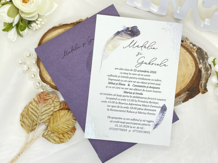Invitatii de nunta - Invitatie nunta cod 6617 LUX