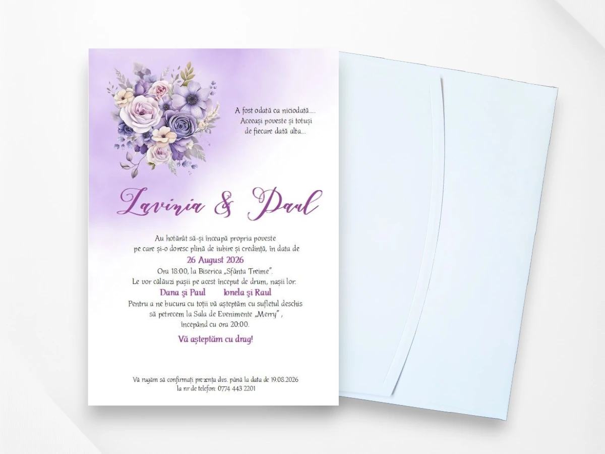 Invitatii de nunta & botez - Invitatii Nunta: N23_x_M422