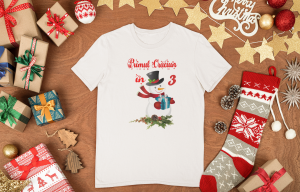 CADOURI DE SEZON - Set tricouri familie PRIMUL CRACIUN -  model OM DE ZAPADA