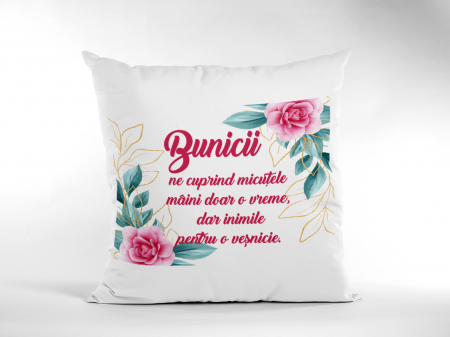 Perna patrata personalizata cu mesajul - Bunicii ne cuprind [1]