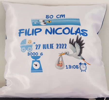 Perne personalizate - Perna personalizata nou nascut baietel