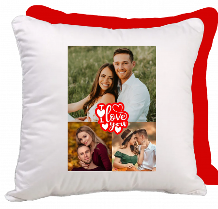 Perna personalizata cu trei poze I LOVE YOU [3]