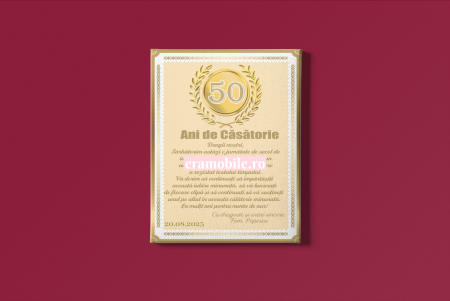 PLACHETE PERSONALIZATE - Placheta din sticla personalizata aniversare