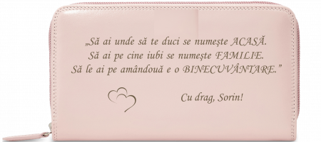 Portofele personalizate - Portofel gravat - Acasa este o binecuvantare