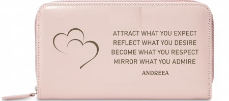 Portofele personalizate - Portofel gravat dama - Attract what you expect