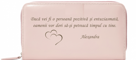 Portofele personalizate - Portofel gravat - Fii o persoana pozitiva