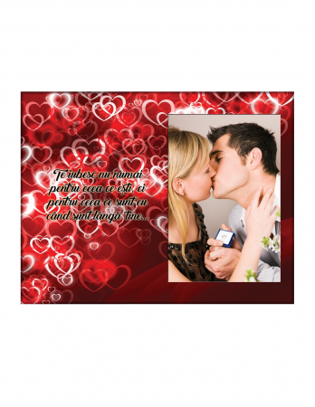 Cadouri de VALENTINE'S DAY - Rama foto personalizata cu poza - Te iubesc 1