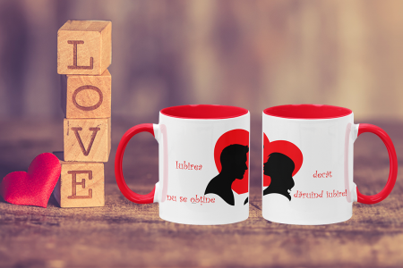 Cana personalizata - Set cani personalizate indragostiti - Iubirea se obtine