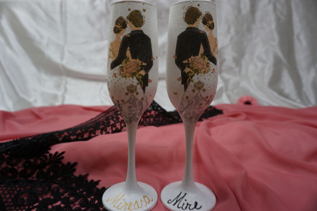 Pahare personalizate - Set pahare personalizate Nunta 3