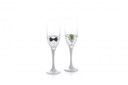 Pahare personalizate - Set pahare personalizate Nunta elegante 7