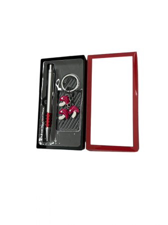 Set cadou - Set personalizat pix cu breloc ciupercuțe