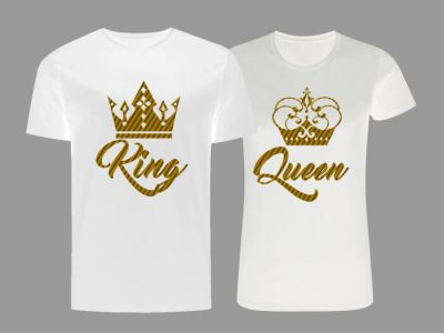 Set tricouri personalizate cu text - King and Queen [0]