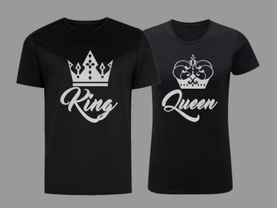 Set tricouri personalizate cu text - King and Queen [1]