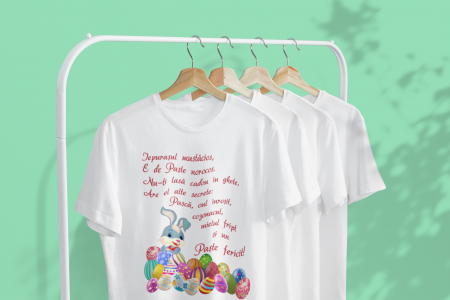 Set tricouri pentru familie cu mesaj - Paste fericit! [3]