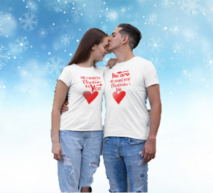 Set tricouri familie cu mesaj All I want for Christmas is you [1]