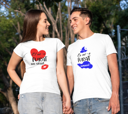 Cadouri de VALENTINE'S DAY - Set tricouri personalizate - EL/EA MI-A FURAT