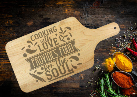 PRODUSE GRAVATE - Tocator lemn gravat - Cooking with LOVE