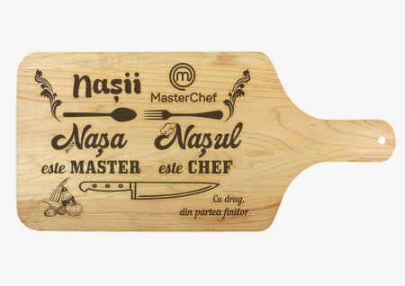 Tocator lemn personalizat prin gravura - Nasii Master Chef [0]