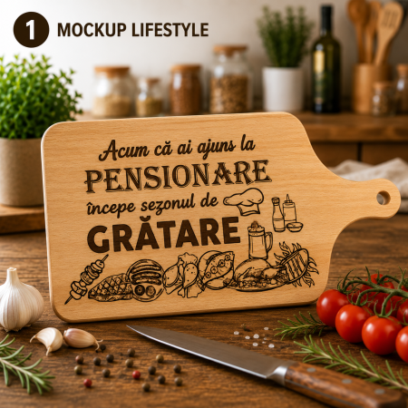 Tocătoare din lemn gravate – cadouri utile, cu suflet - Tocător personalizat din lemn | Cadou pensionare