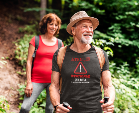 Tricou personalizat - ATENȚIE PENSIONAR [4]