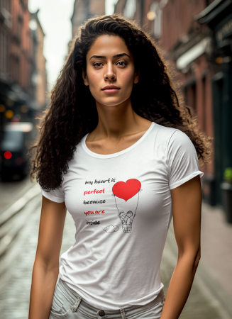 Tricouri personalizate - Tricou personalizat My heart is perfect