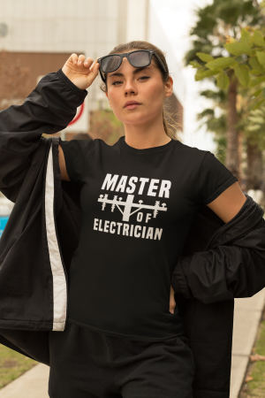Tricou personalizat cu mesaj - Master of Electrician [3]