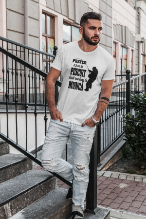 Tricouri personalizate - Tricou personalizat cu mesaj - Pescar 4 - Prefer o zi de pescuit