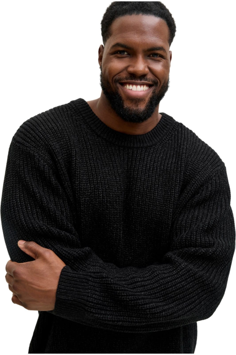 Bluza JACK &JONES Bleeker Knit Crew BF PLS - 12287078-Black [5]