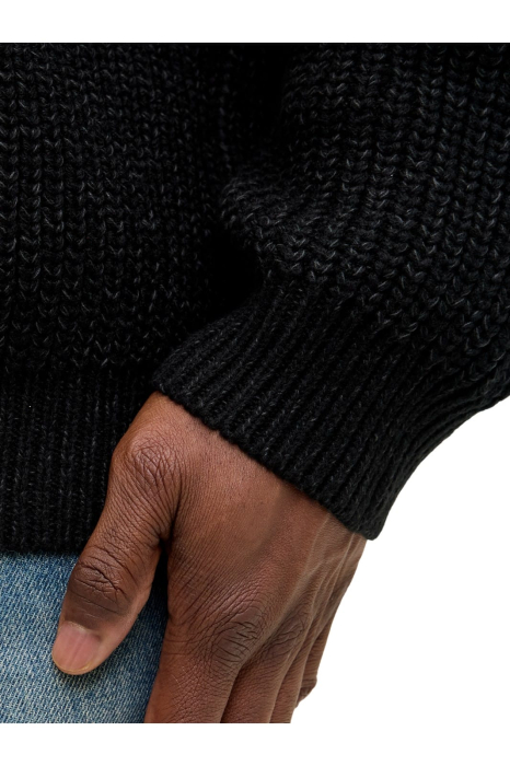 Bluza JACK &JONES Bleeker Knit Crew BF PLS - 12287078-Black [4]
