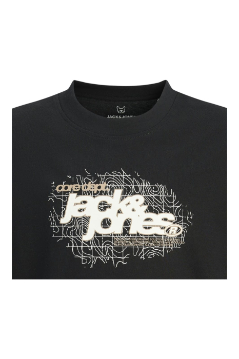 Bluza JACK &JONES Grid Branding Crew JNR - 12285159-Black [2]