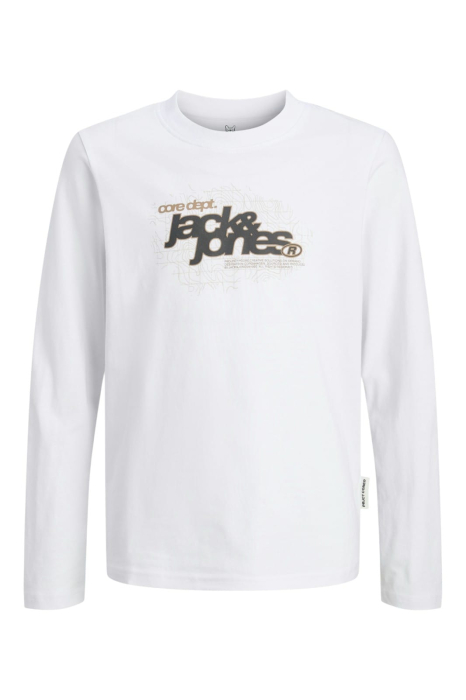 Bluza JACK &JONES Grid Branding Crew JNR - 12285159-Bright White [1]