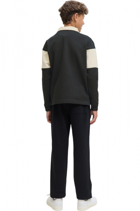 Bluza JACK &JONES Norrebro Blocking Sweat Polo JNR - 12284371-Black [2]