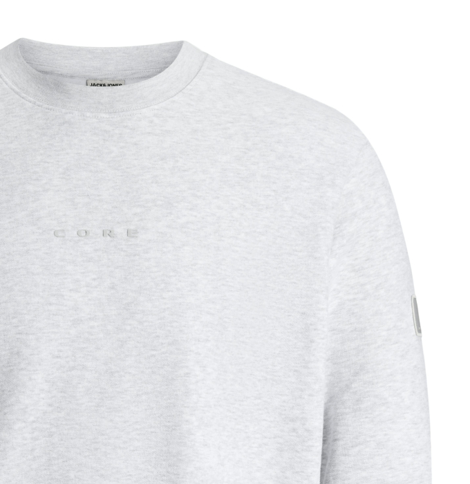 Bluza JACK &JONES Point Badge Crew BF - 12285667-White Melange [3]
