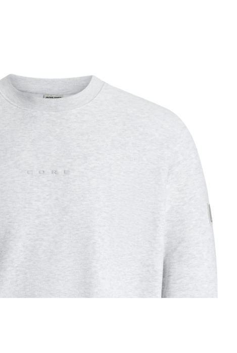 Bluza JACK &JONES Point Badge Crew BF - 12285667-White Melange [4]